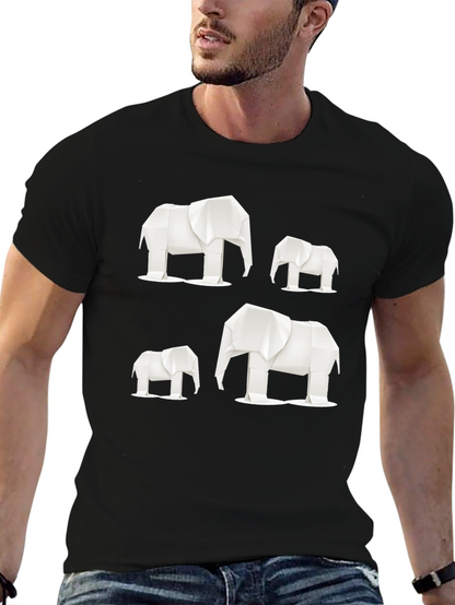 Origami Elephant Graphic Tee