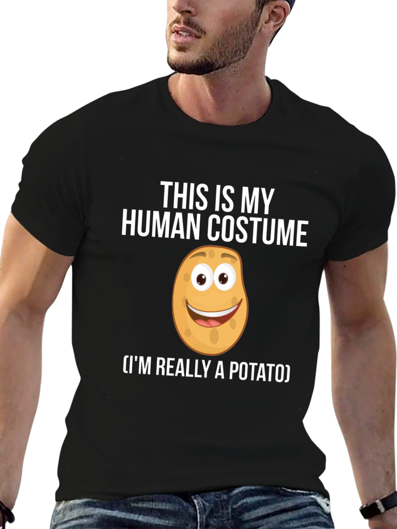 Human Costume Potato T-Shirt: Funny Novelty Tee