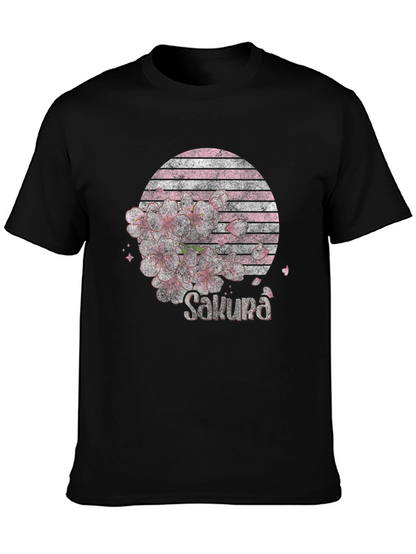 Sakura Blossom Graphic Tee - Stylish Japanese Design
