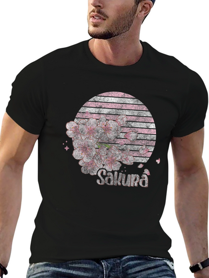 Sakura Blossom Graphic Tee - Stylish Japanese Design