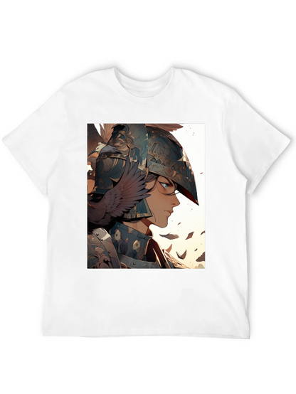 Warrior Woman Graphic Tee - Black Cotton Blend
