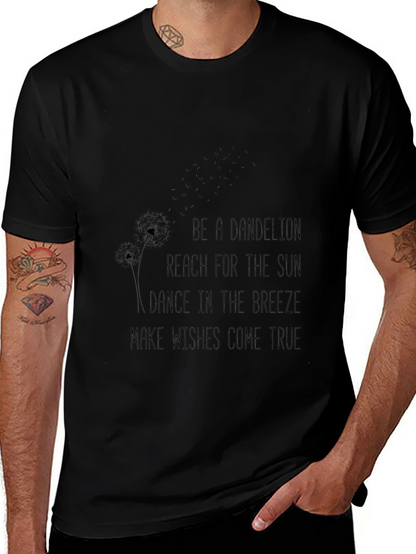 Dandelion Wishes Black T-Shirt