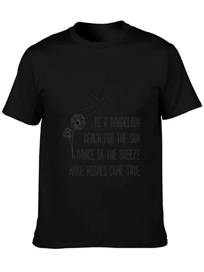 Dandelion Wishes Black T-Shirt