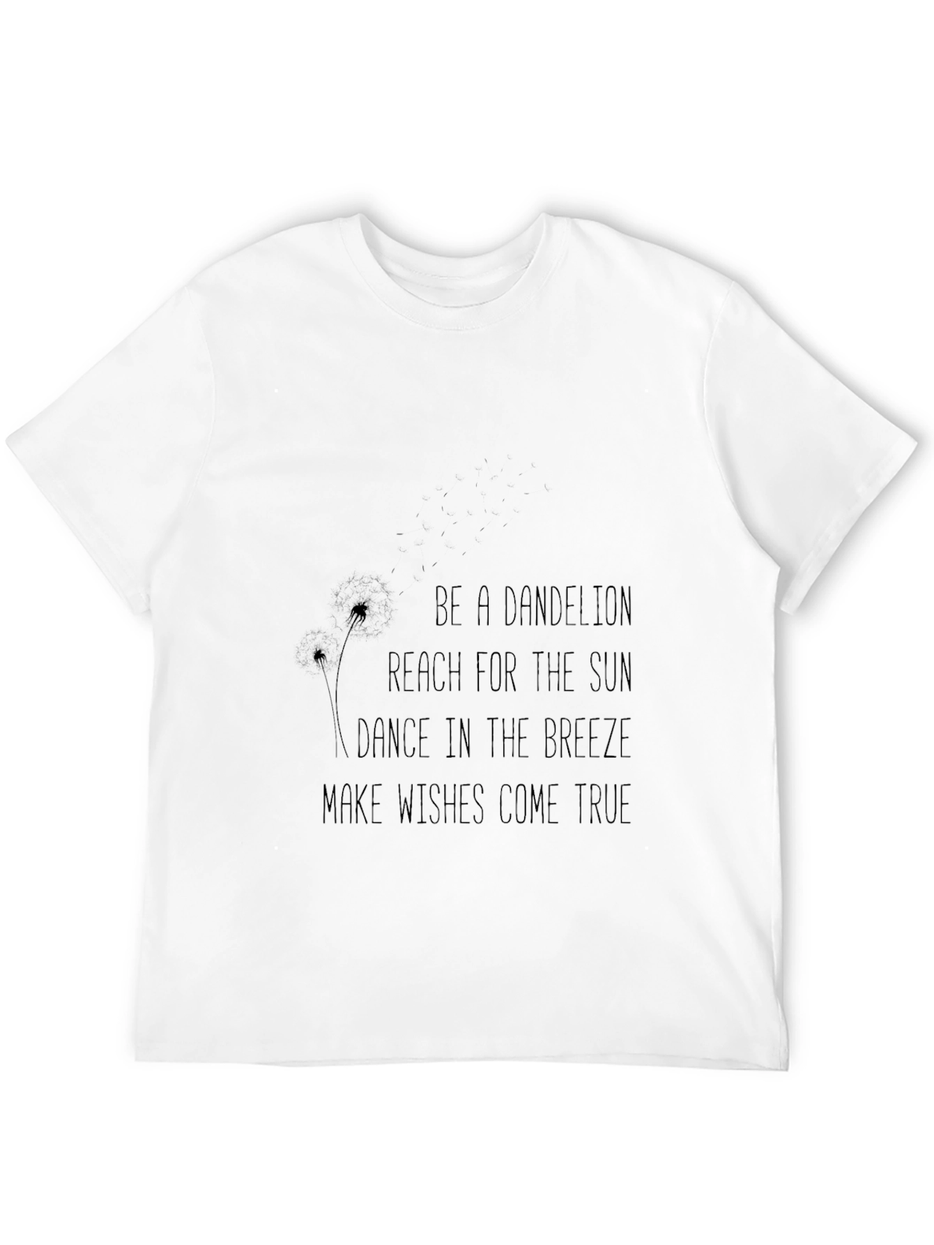 Dandelion Wishes Black T-Shirt