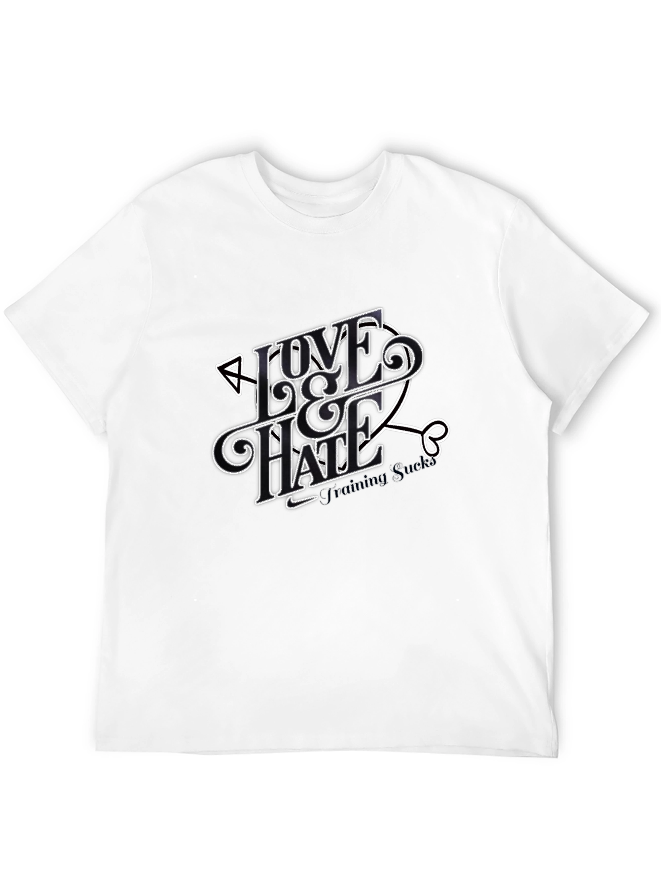 Love & Hate Graphic T-Shirt - Black Casual Tee