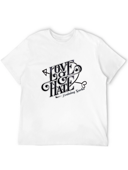 Love & Hate Graphic T-Shirt - Black Casual Tee