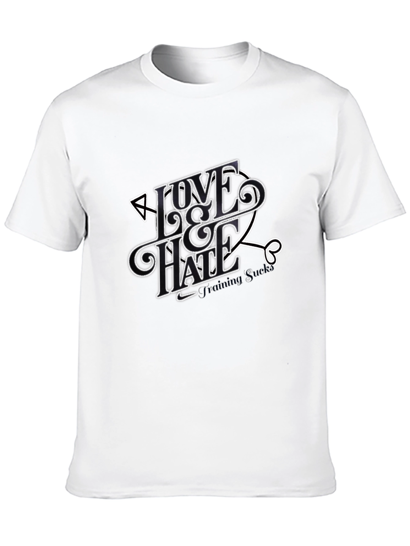 Love & Hate Graphic T-Shirt - Black Casual Tee