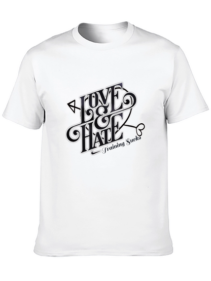 Love & Hate Graphic T-Shirt - Black Casual Tee