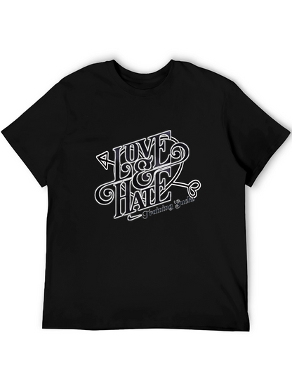 Love & Hate Graphic T-Shirt - Black Casual Tee