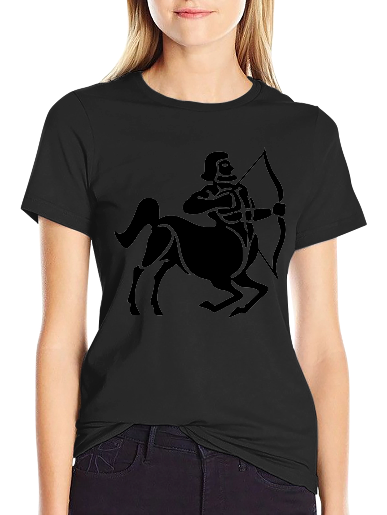 Sagittarius Zodiac Black Graphic Tee