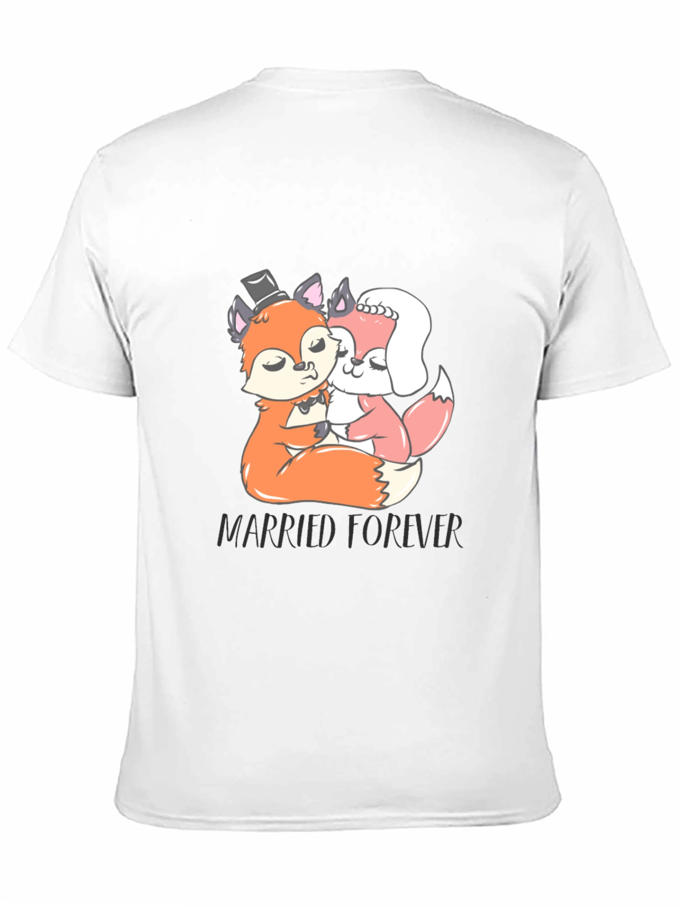 Married Forever Fox T-Shirt Black Crew Neck Tee