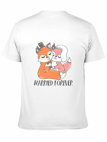 Married Forever Fox T-Shirt Black Crew Neck Tee