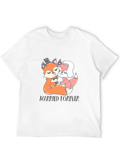 Married Forever Fox T-Shirt Black Crew Neck Tee
