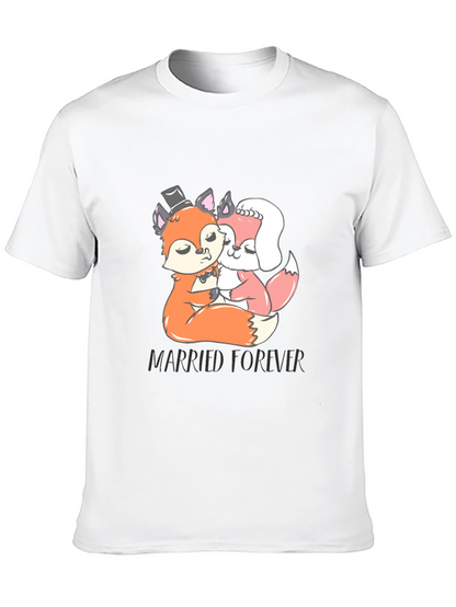 Married Forever Fox T-Shirt Black Crew Neck Tee