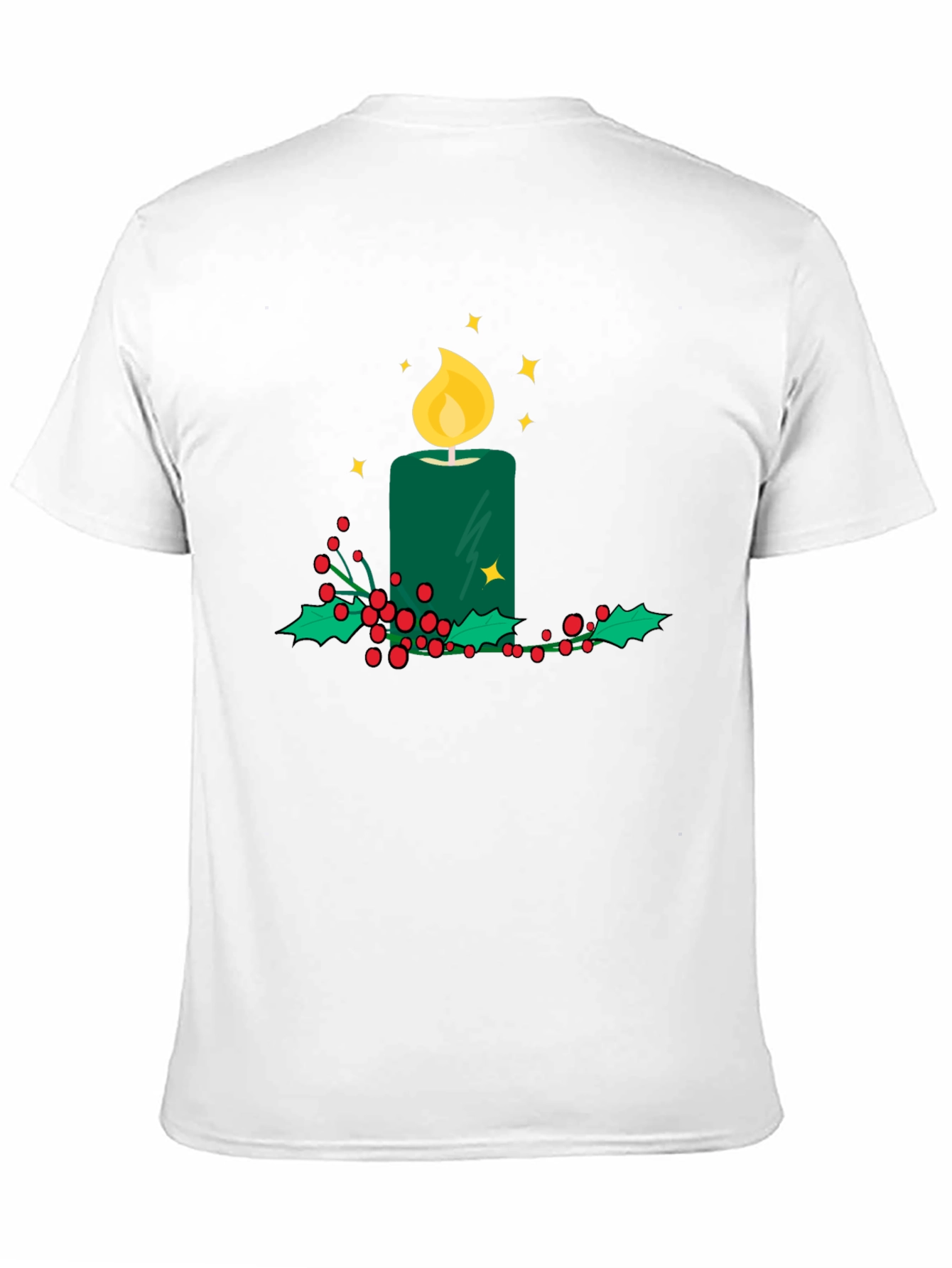 Festive Candle T-Shirt - Holiday Cheer Apparel