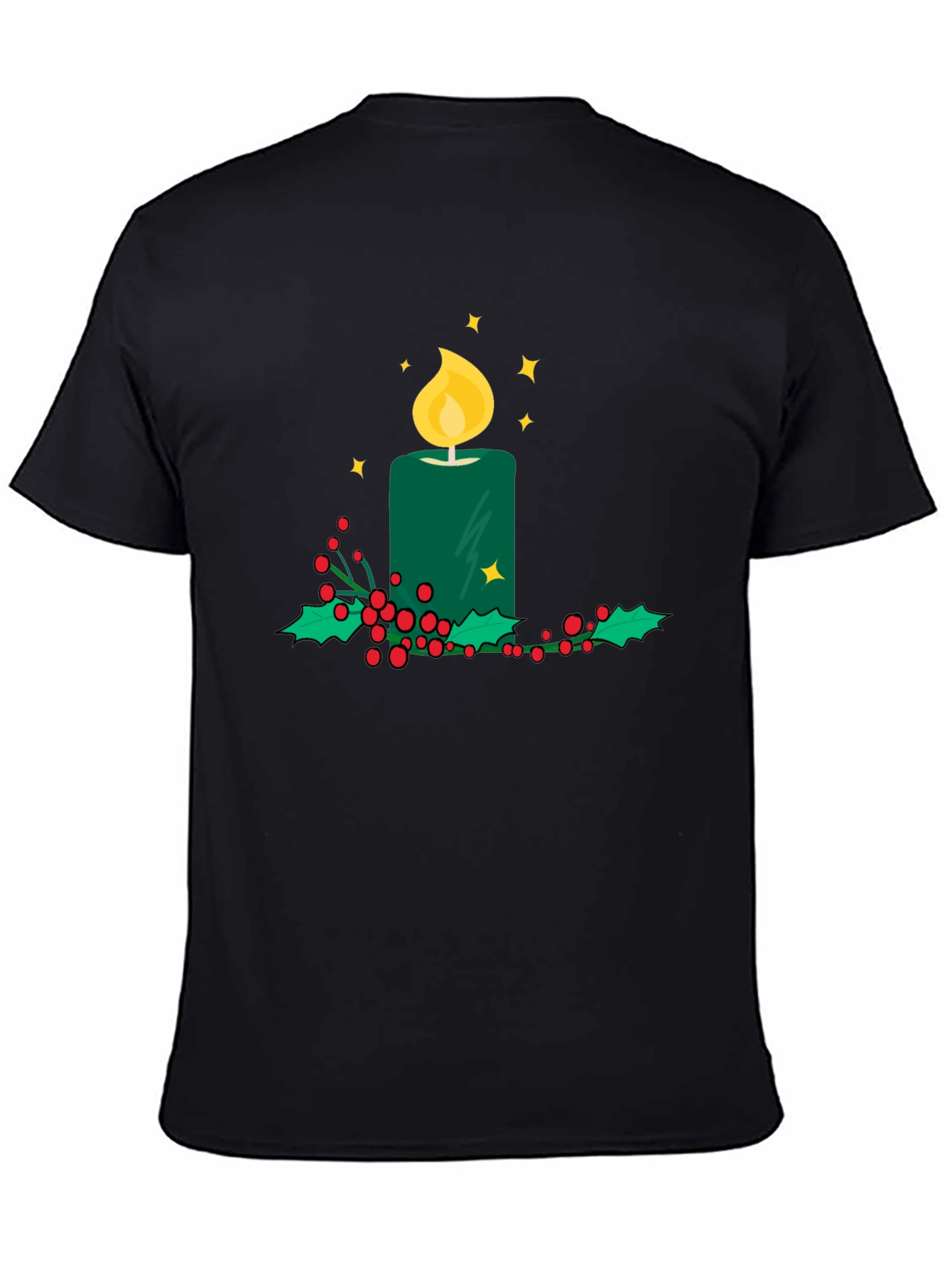 Festive Candle T-Shirt - Holiday Cheer Apparel