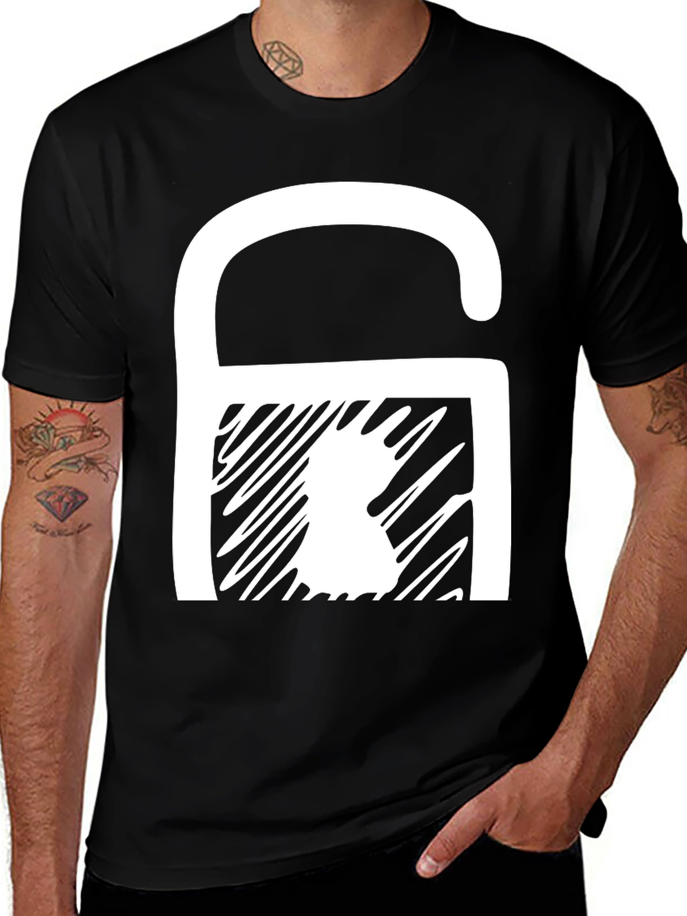 Chess Knight Graphic T-Shirt - Black