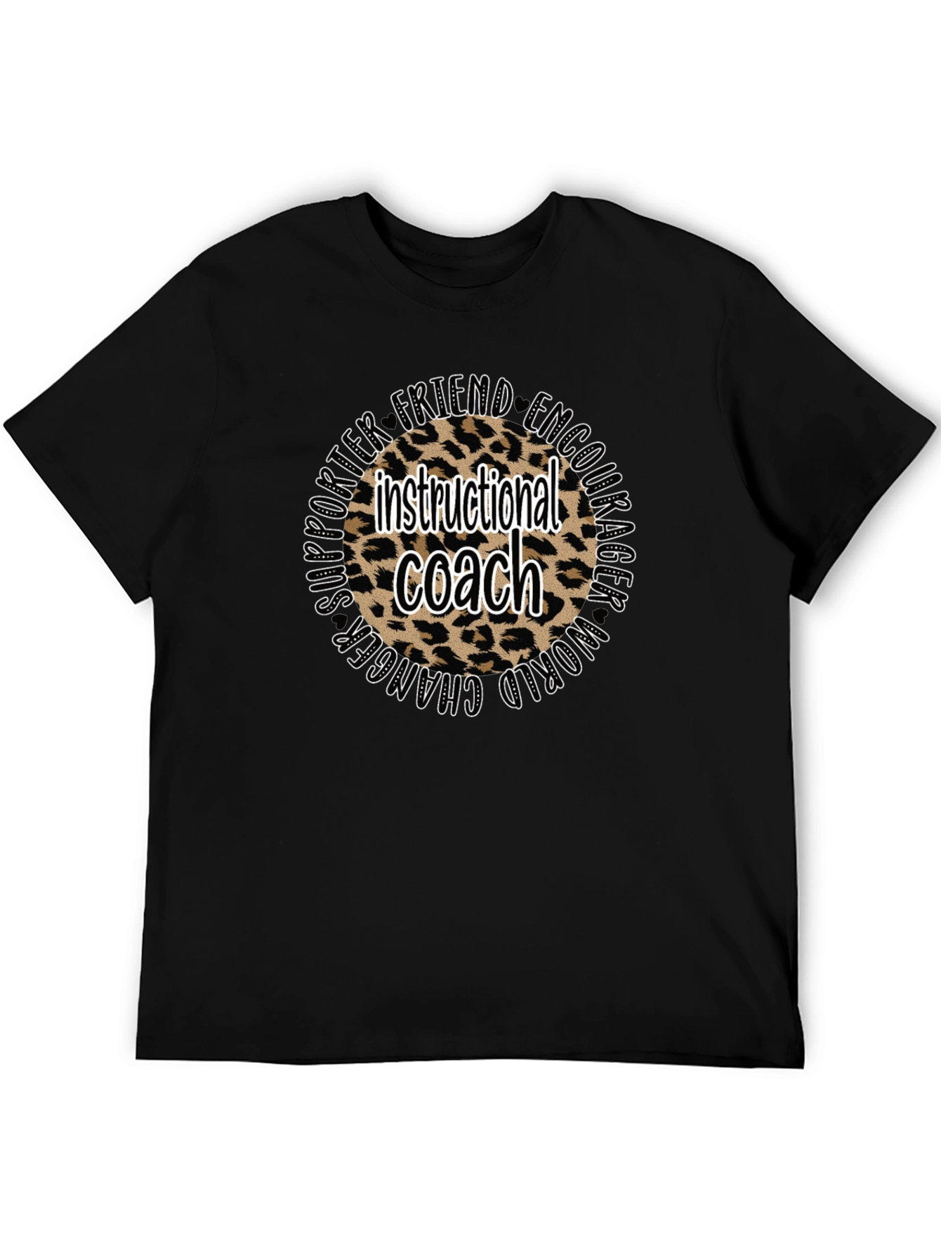 Instructional Coach Leopard Print T-Shirt