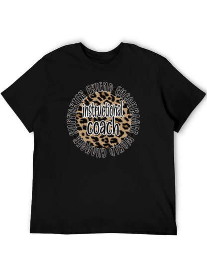 Instructional Coach Leopard Print T-Shirt