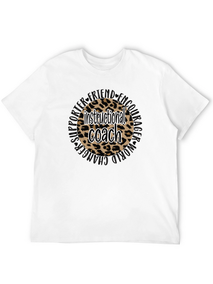 Instructional Coach Leopard Print T-Shirt
