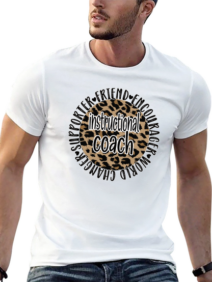 Instructional Coach Leopard Print T-Shirt