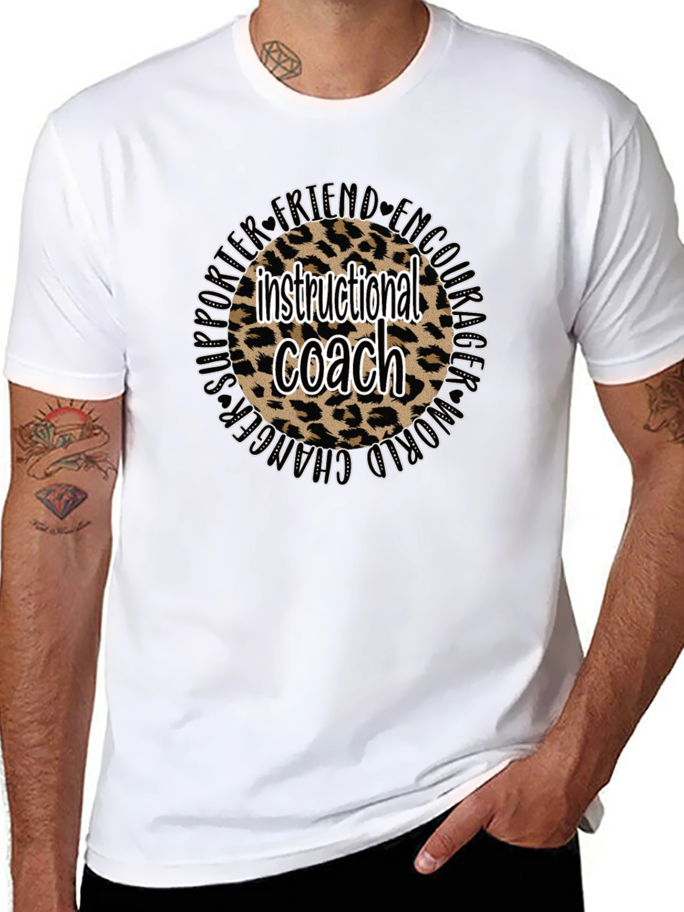 Instructional Coach Leopard Print T-Shirt