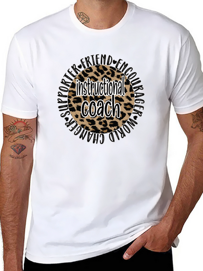 Instructional Coach Leopard Print T-Shirt