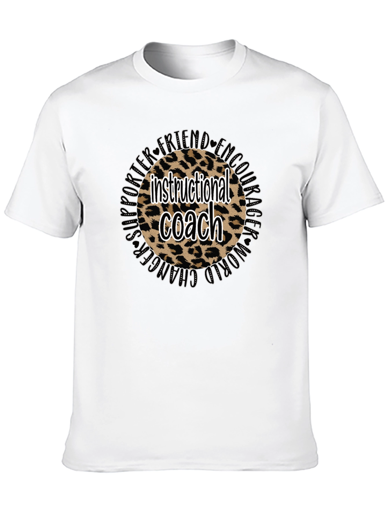 Instructional Coach Leopard Print T-Shirt