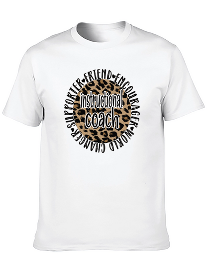 Instructional Coach Leopard Print T-Shirt