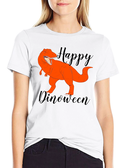Happy Dinoween Black T-Shirt