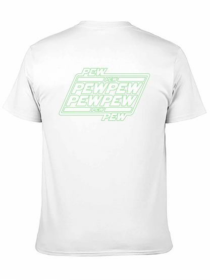Pew Pew Graphic Black T-Shirt Funny Gamer Tee