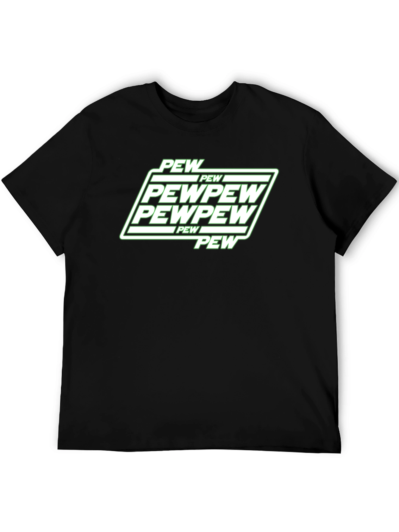 Pew Pew Graphic Black T-Shirt Funny Gamer Tee