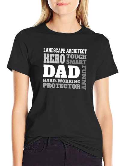 Landscape Architect Dad Hero Graphic T-Shirt
