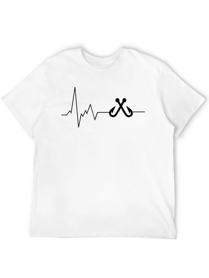 Fishing Heartbeat T-Shirt - Bass Angler Tee