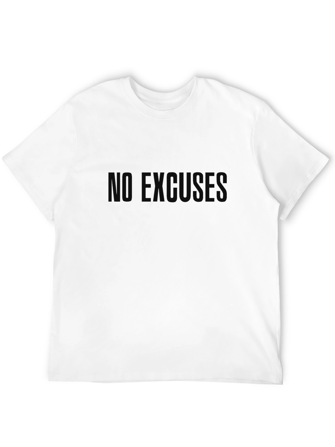 Mens No Excuses Black T-Shirt - Motivational Apparel