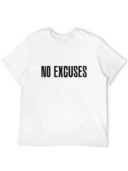 Mens No Excuses Black T-Shirt - Motivational Apparel