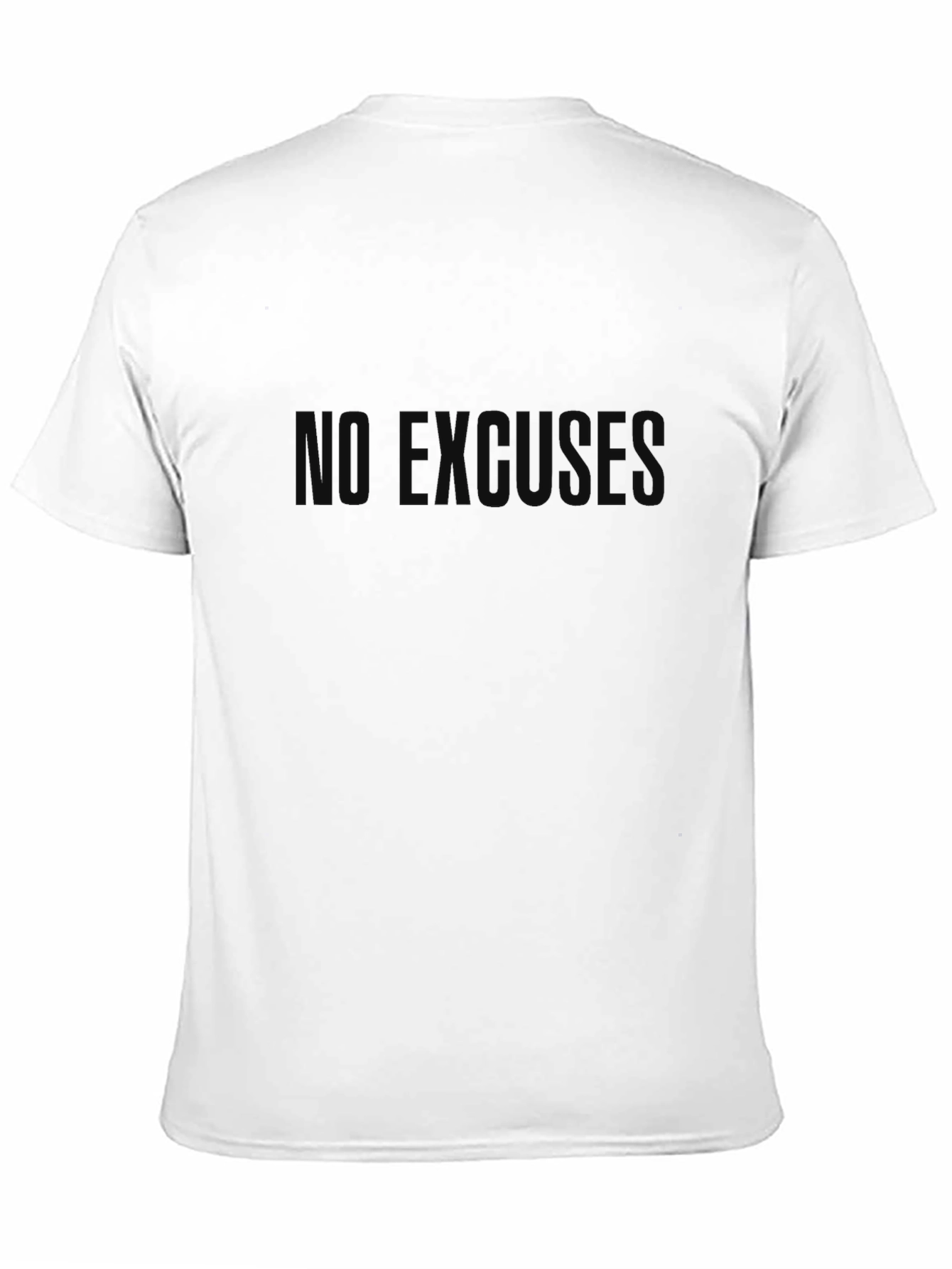 Mens No Excuses Black T-Shirt - Motivational Apparel