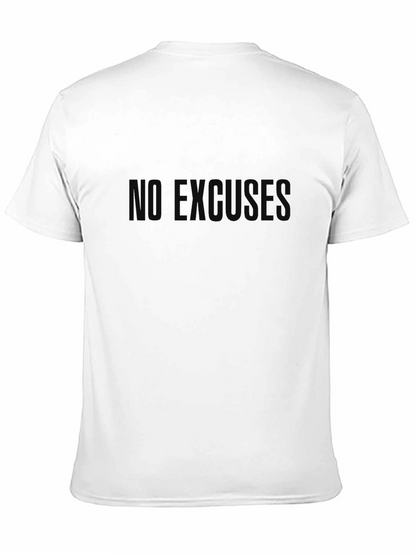 Mens No Excuses Black T-Shirt - Motivational Apparel