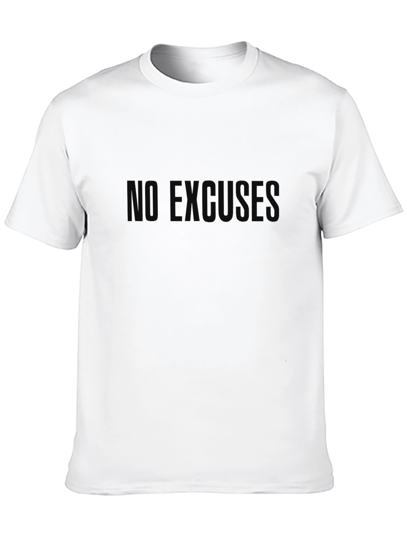 Mens No Excuses Black T-Shirt - Motivational Apparel