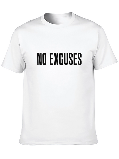 Mens No Excuses Black T-Shirt - Motivational Apparel