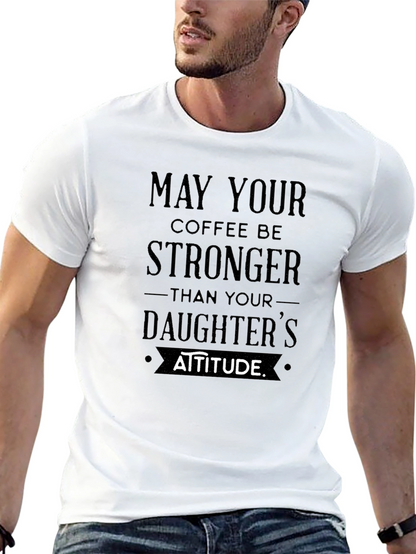 Strong Coffee Daughters Attitude Black T-Shirt