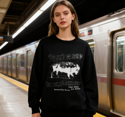 National Park Bison "You Can’t Fix Stupid" Graphic Crewneck