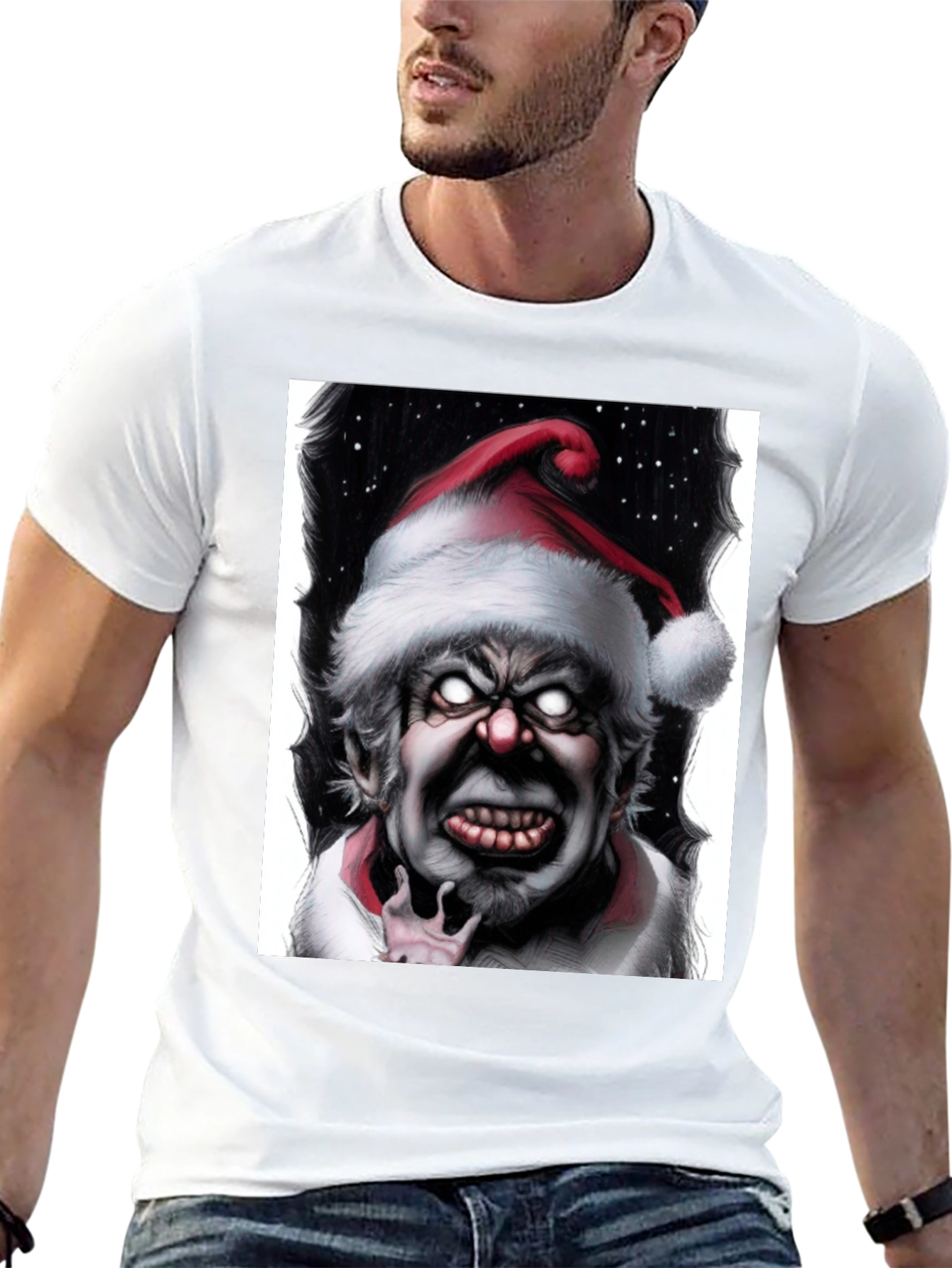 Creepy Santa Graphic T-Shirt