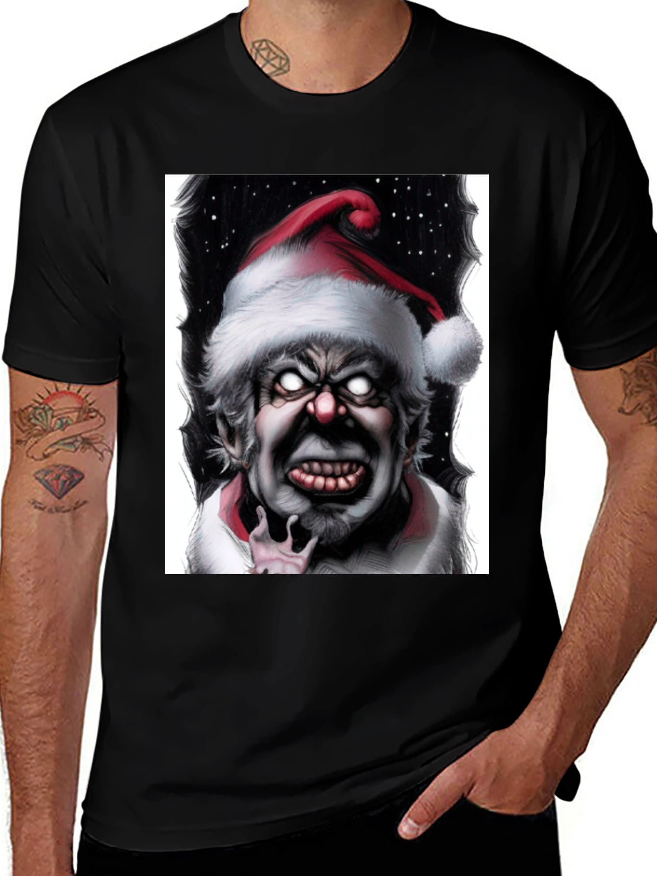 Creepy Santa Graphic T-Shirt