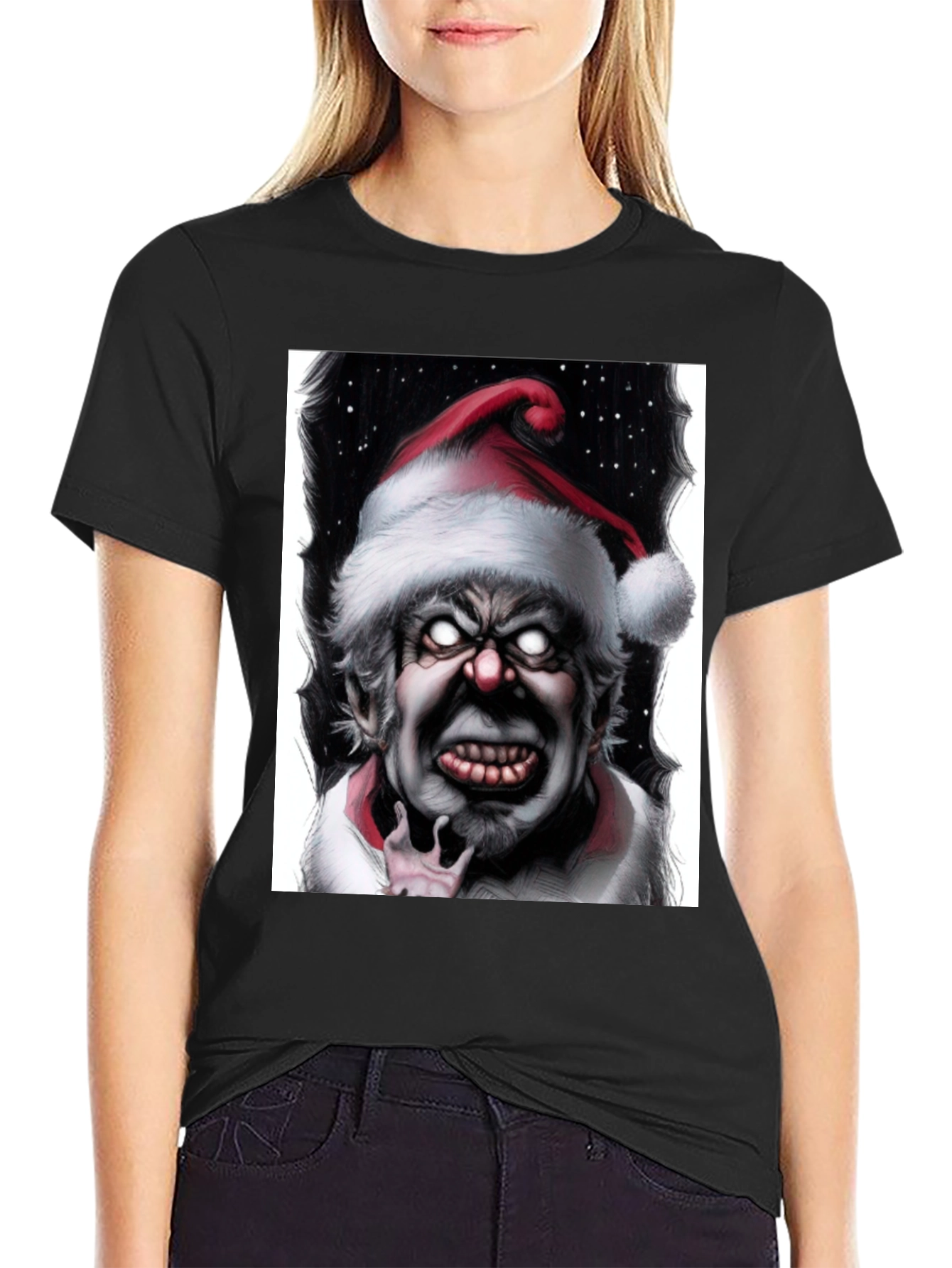 Creepy Santa Graphic T-Shirt