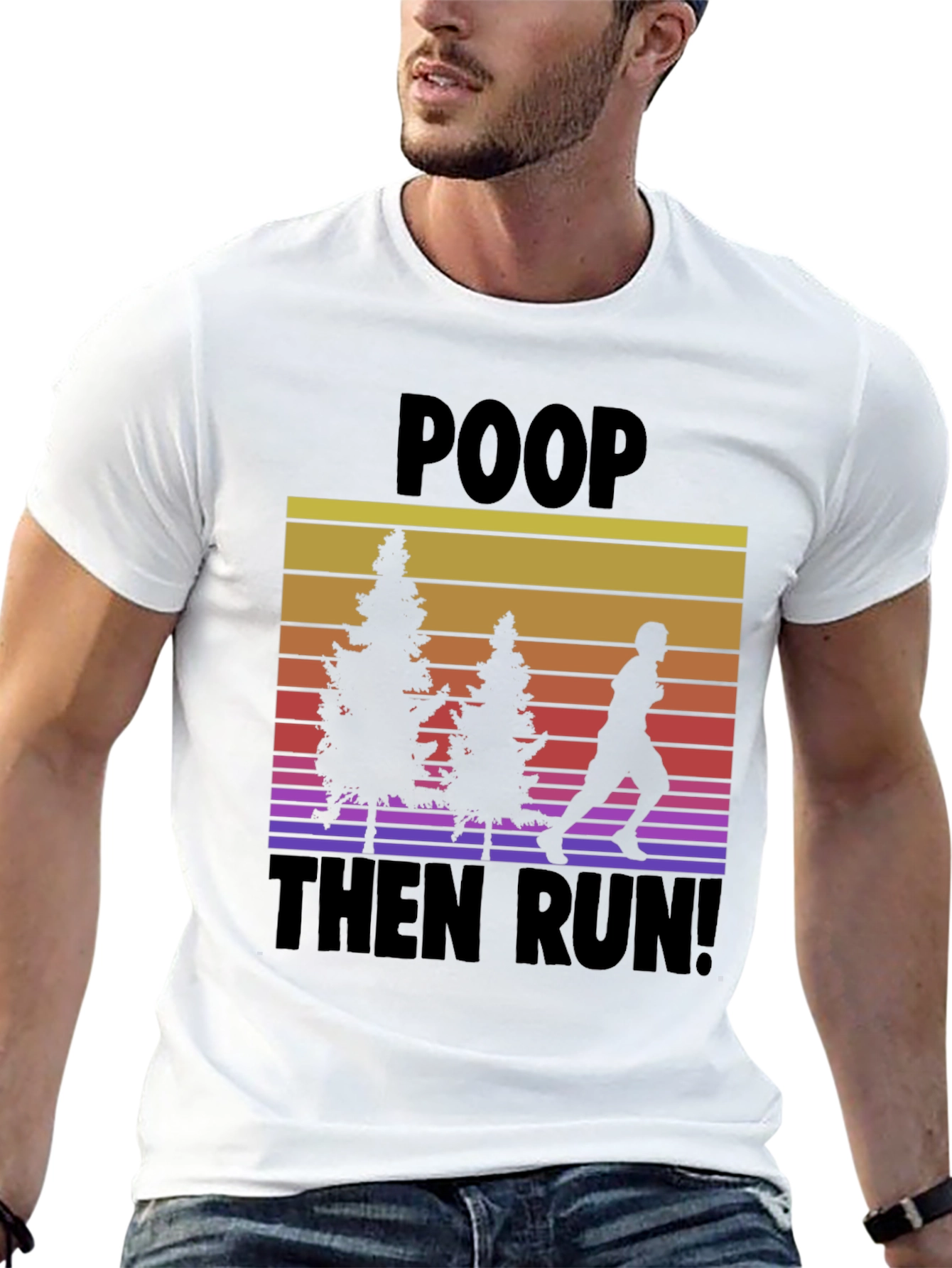 Poop Then Run! Graphic Tee