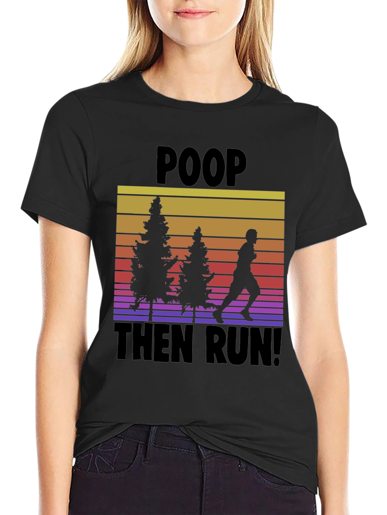 Poop Then Run! Graphic Tee