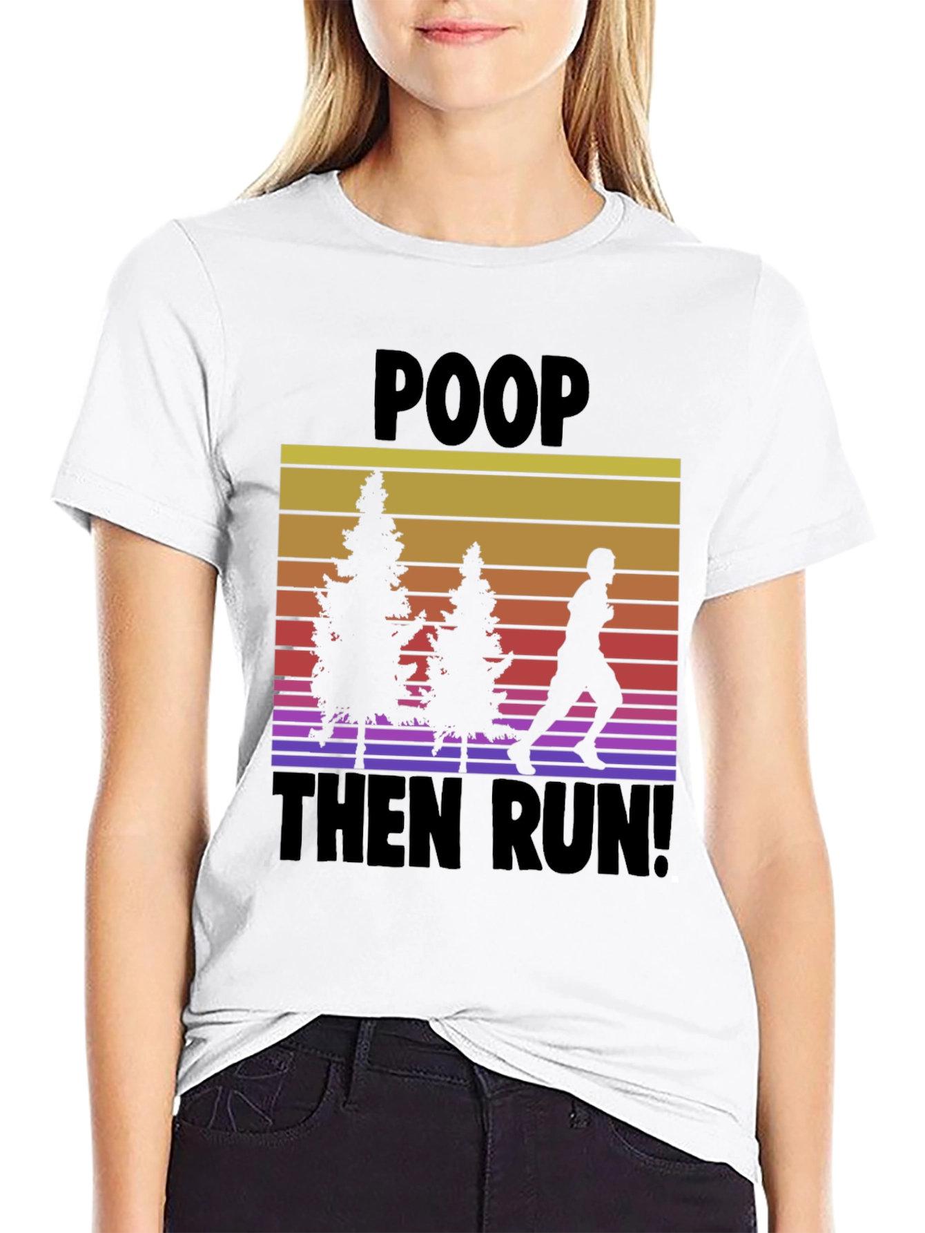 Poop Then Run! Graphic Tee