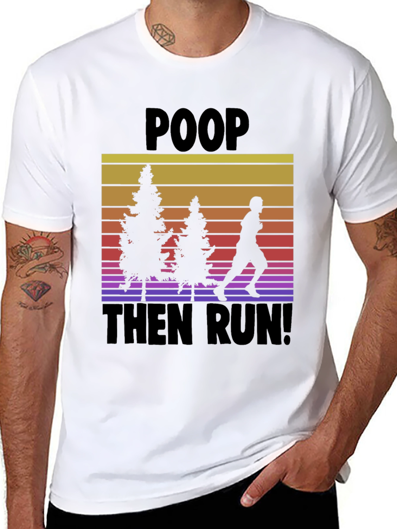 Poop Then Run! Graphic Tee