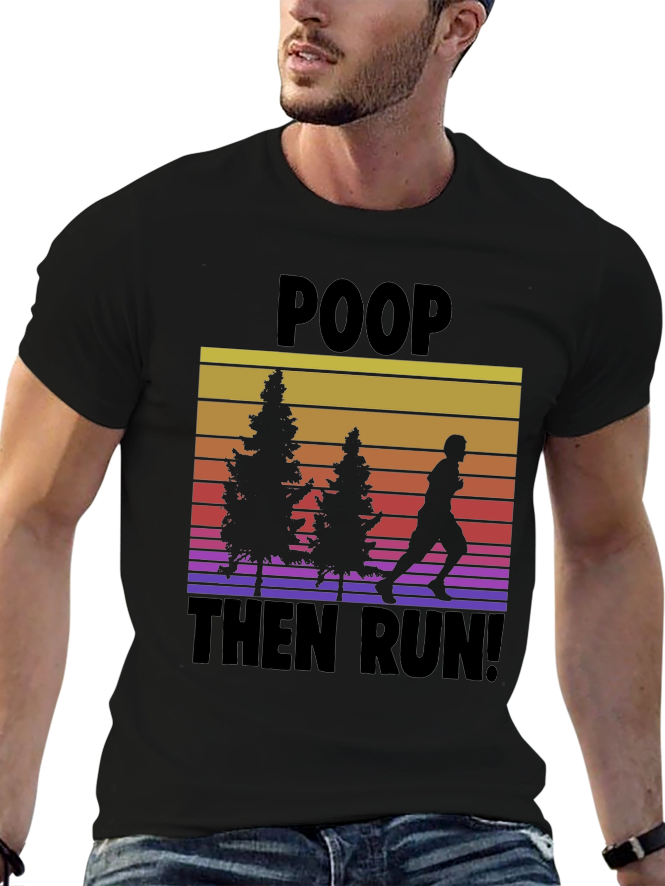 Poop Then Run! Graphic Tee